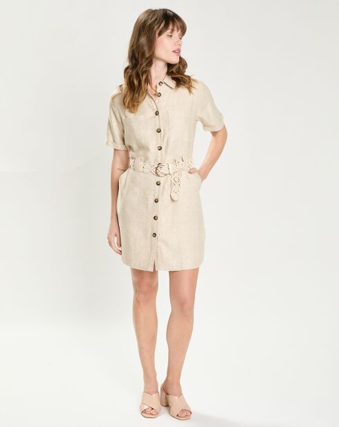 Robe en Lin mélangé Rila beige