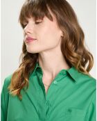 Robe en Popeline Rimen verte