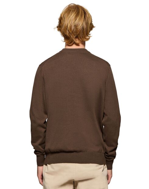 Pull Rigby Go U Neck marron