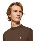 Pull Rigby Go U Neck marron