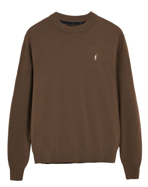 Pull Rigby Go U Neck marron