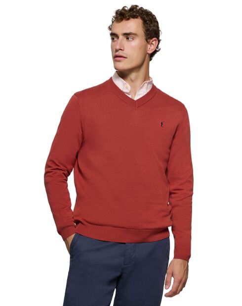Pull Rigby Go V Neck rouge