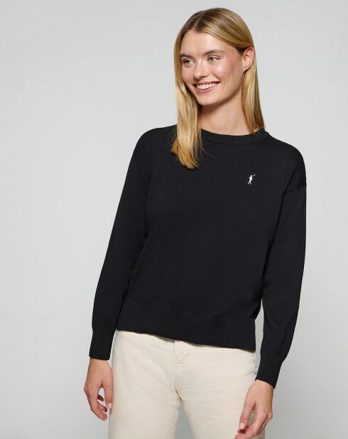 Pull Rigby Go U Neck W noir