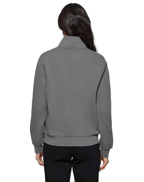 Sweat Rigby Go W Neck Zipper Sweat Fl asphalt