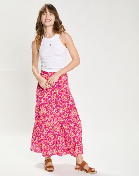 Mehrfarbiger Rock mit Kaschmir-Print Josane