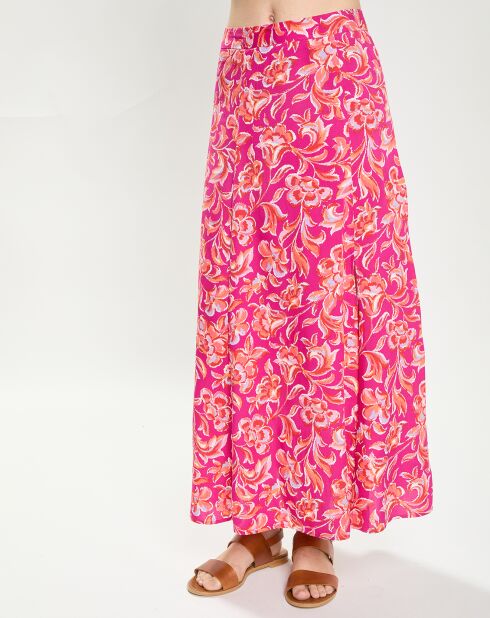 Mehrfarbiger Rock mit Kaschmir-Print Josane