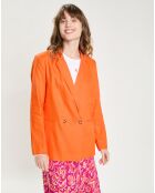 Veste en Lin & Coton Vivano orange