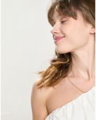 Top asymétrique Tilly ivoire
