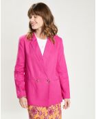 Veste en Lin & Coton Vivano fushia