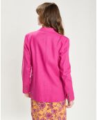 Veste en Lin & Coton Vivano fushia