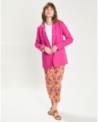 Veste en Lin & Coton Vivano fushia