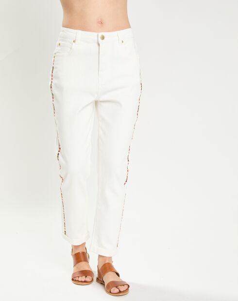 Jean Pome brodé blanc