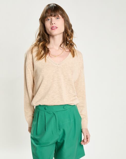 Pull en Lin & Coton Maddly beige