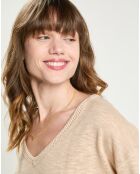 Pull en Lin & Coton Maddly beige