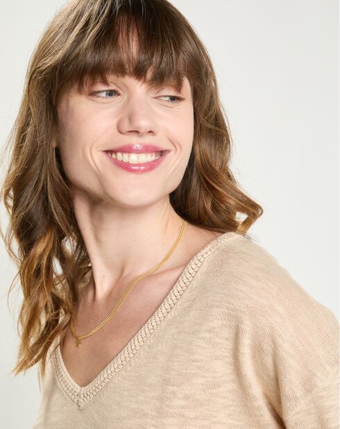Pull en Lin & Coton Maddly beige