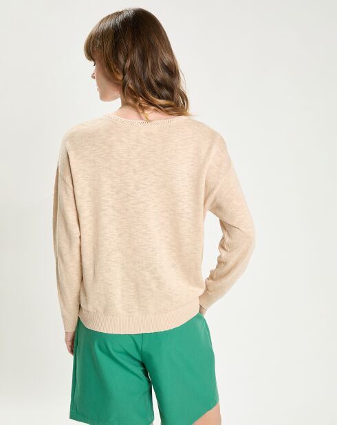 Pull en Lin & Coton Maddly beige