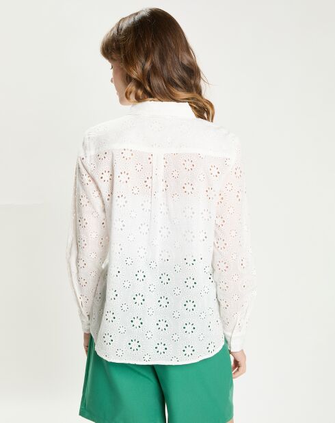 Chemise en Broderie Anglaise Clodia blanche