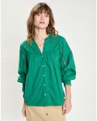Chemise en Broderie Anglaise Loan verte