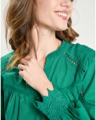 Chemise en Broderie Anglaise Loan verte
