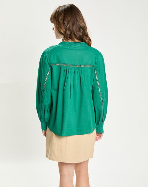 Chemise en Broderie Anglaise Loan verte