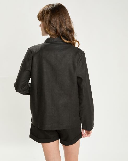 Veste en Lin mélangé Fauline noire