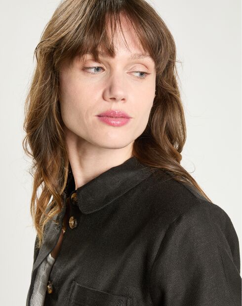 Veste en Lin mélangé Fauline noire