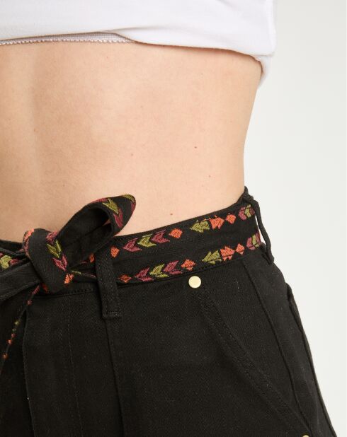 Zwarte Soeli jeansshort