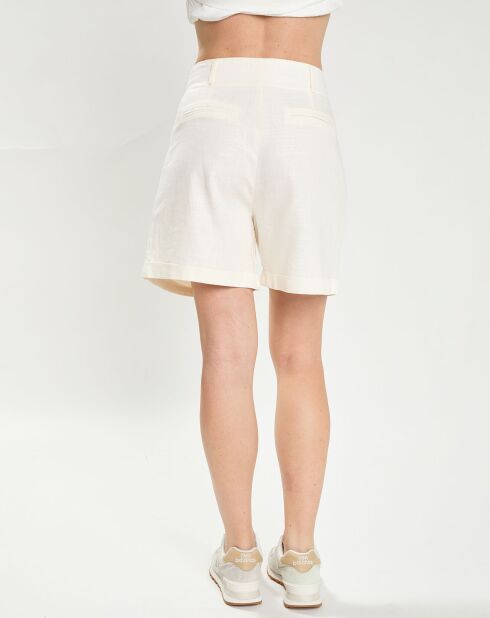 Short en Lin & Coton Sevia ivoire