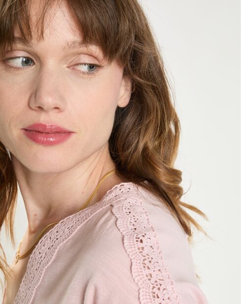 T-Shirt Tila rose poudre
