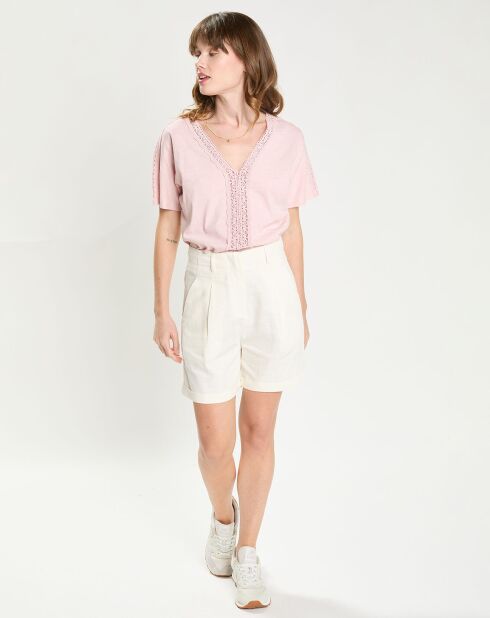T-Shirt Tila rose poudre