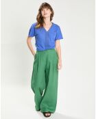 Pantalon large en Lin & Coton Phedra vert