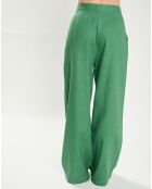 Pantalon large en Lin & Coton Phedra vert