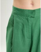 Pantalon large en Lin & Coton Phedra vert