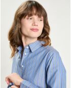 Chemise Omine rayée bleue