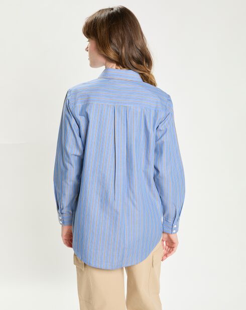 Chemise Omine rayée bleue