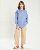 Chemise Omine rayée bleue