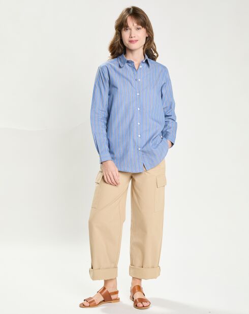 Chemise Omine rayée bleue