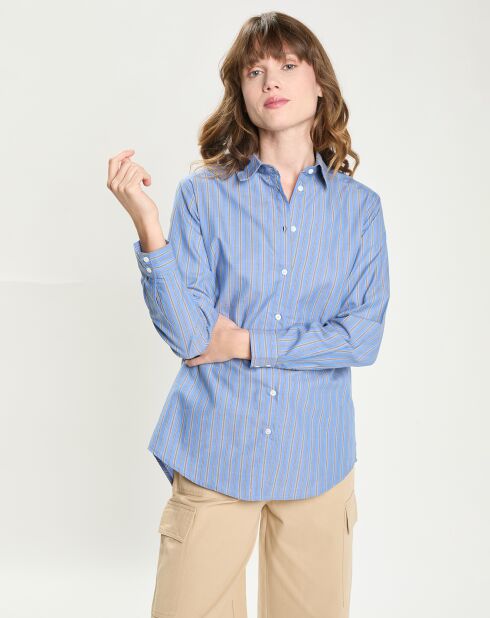Chemise Omine rayée bleue