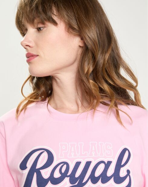 T-Shirt Troyal imprimé rose