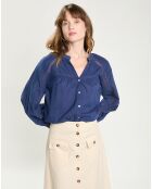 Chemise en Broderie Anglaise Loan marine