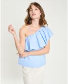 Top asymétrique Tilly bleu