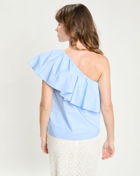 Top asymétrique Tilly bleu