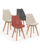 4 Chaises Nordia assise multicolores