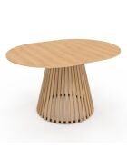Tables repas Camélia plateau rond extensible 110-150cm et pieds lattes