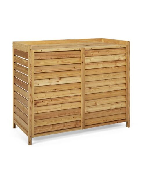 Cache climatisation extérieur en bois