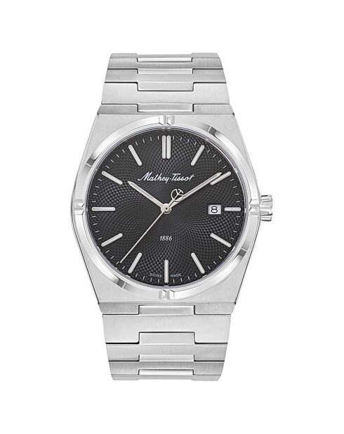 Montre Homme Quartz en Acier Zeus argentée