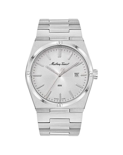 Montre Homme Quartz en Acier Zeus argentée