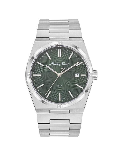 Montre Homme Quartz en Acier Zeus argentée