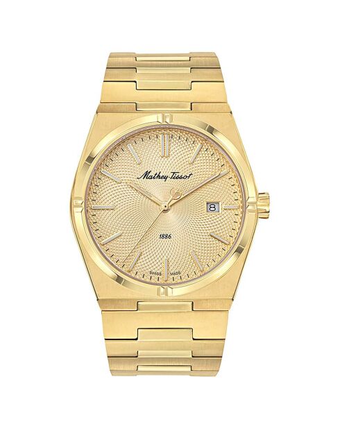 Montre Homme Quartz en Acier Zeus dorée