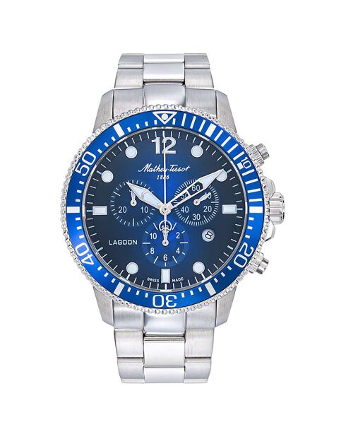 Montre Homme Quartz en Acier Lagoon argentée